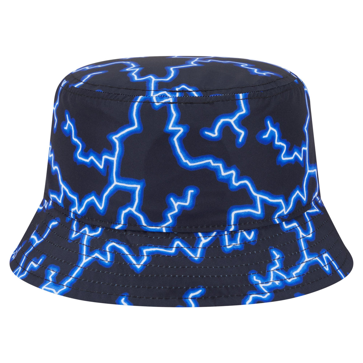 Men's Golden State Warriors New Era Black/Light Blue Summer Sun and Storm Reversible Bucket Hat