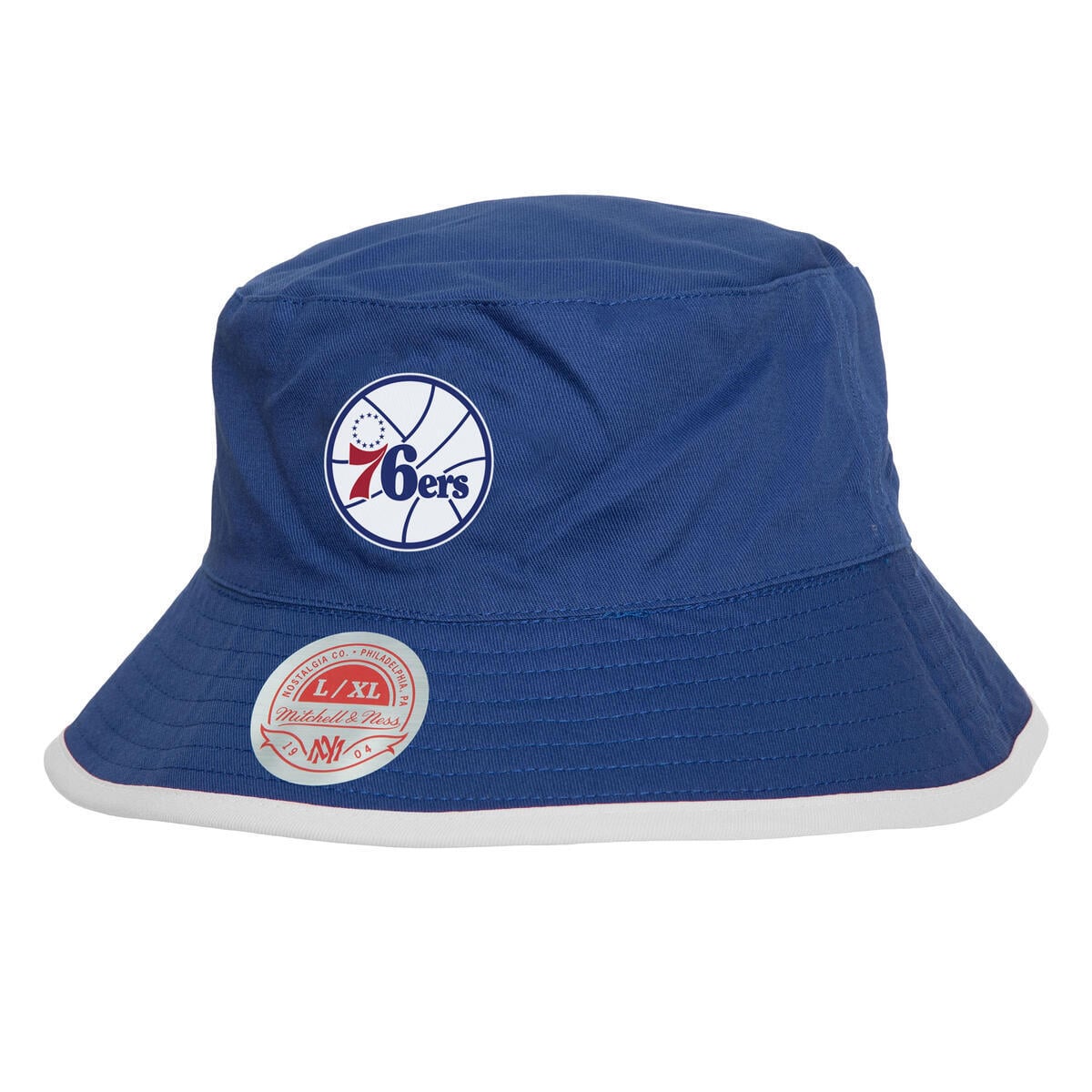 Men's Philadelphia 76ers Mitchell & Ness Black Flip It Reversible Bucket Hat