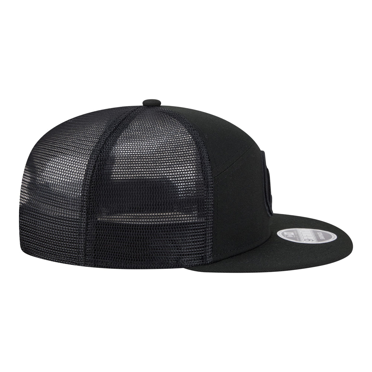 Men's Golden State Warriors New Era Black Block Split Panel 9FIFTY Snapback Hat
