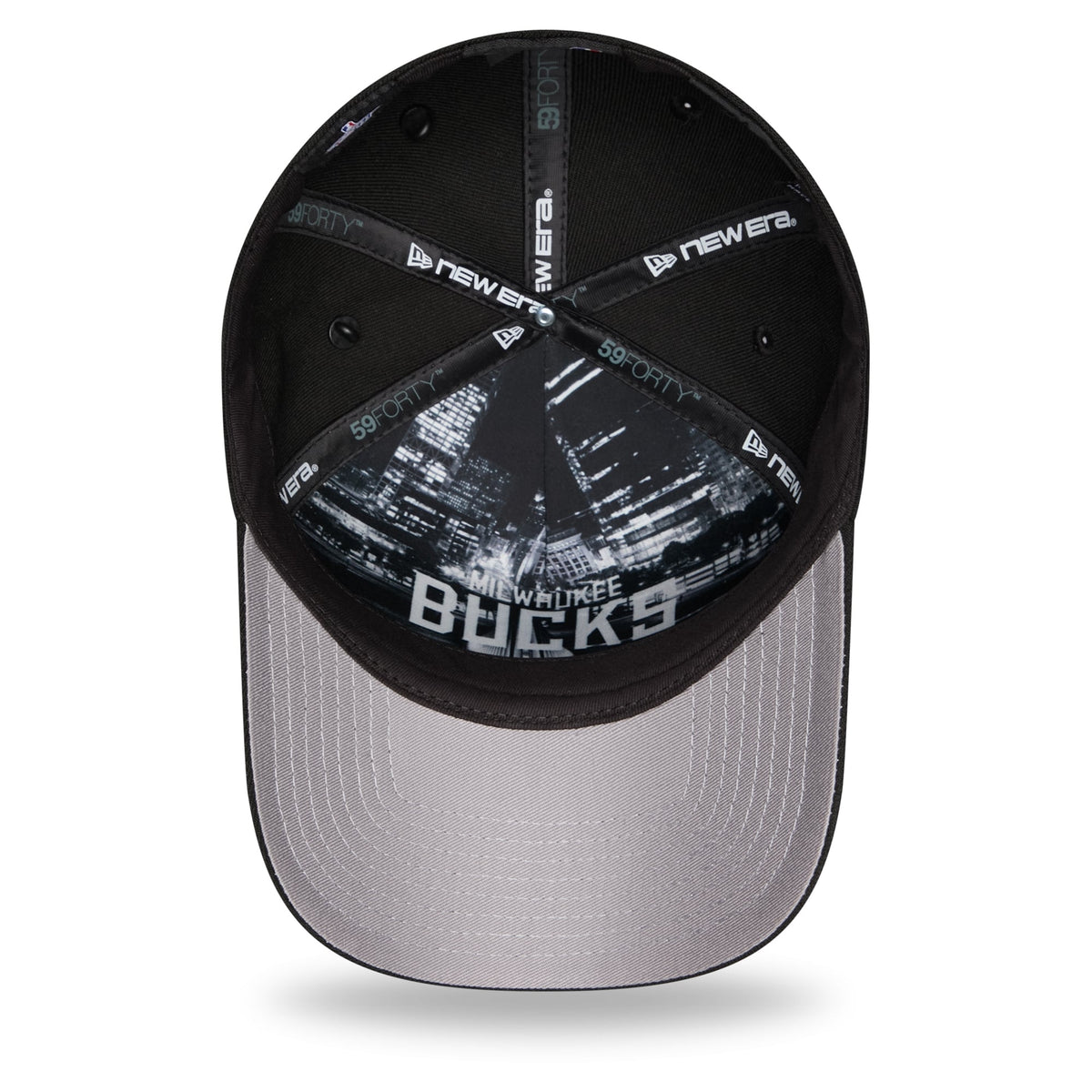 Men's Milwaukee Bucks New Era Black 2026 NBA Draft On-Stage Crystal A-Frame 59FORTY Fitted Hat