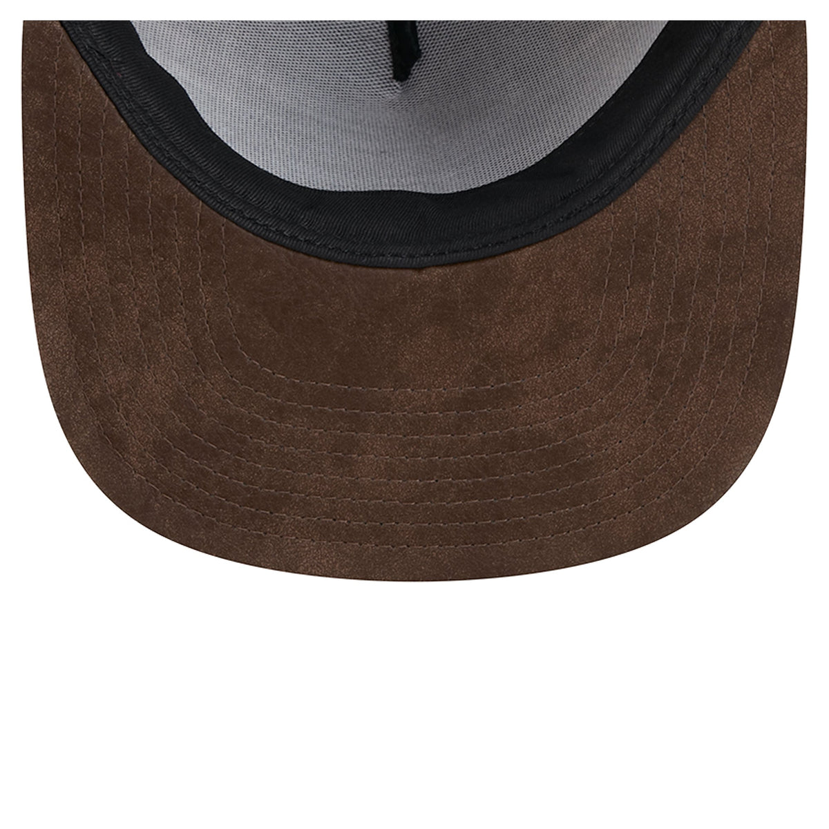 Men's New York Knicks New Era Brown Plaid 9FIFTY A-Frame Adjustable Hat