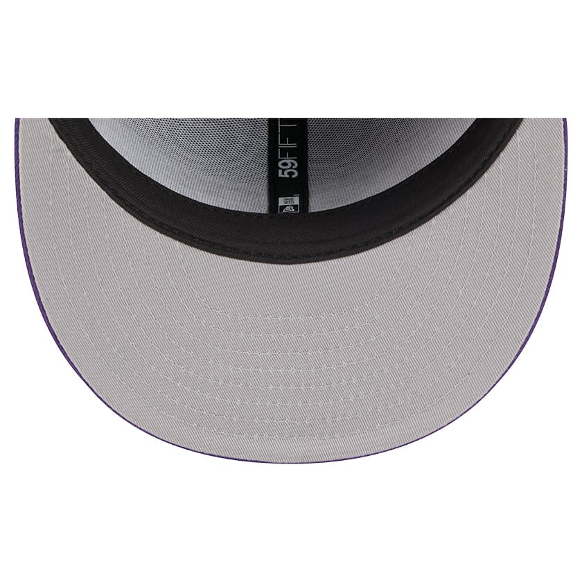 Men's Los Angeles Lakers New Era Purple Tri-Hit 59Fifty Fitted Hat