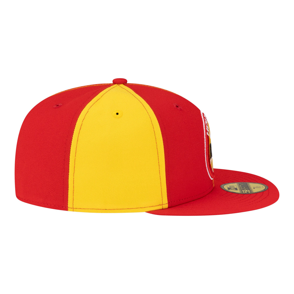Men's Houston Rockets New Era Gold/Red 80s Throwback Pinwheel 59FIFTY Fitted Hat