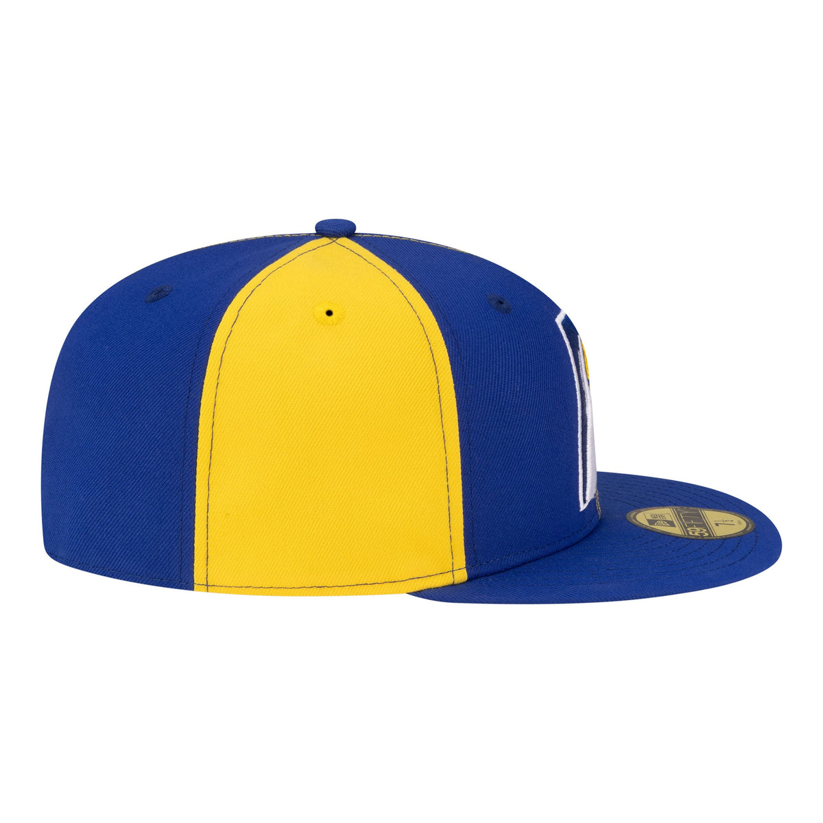 Men's Indiana Pacers New Era Gold/Royal 80s Throwback Pinwheel 59FIFTY Fitted Hat