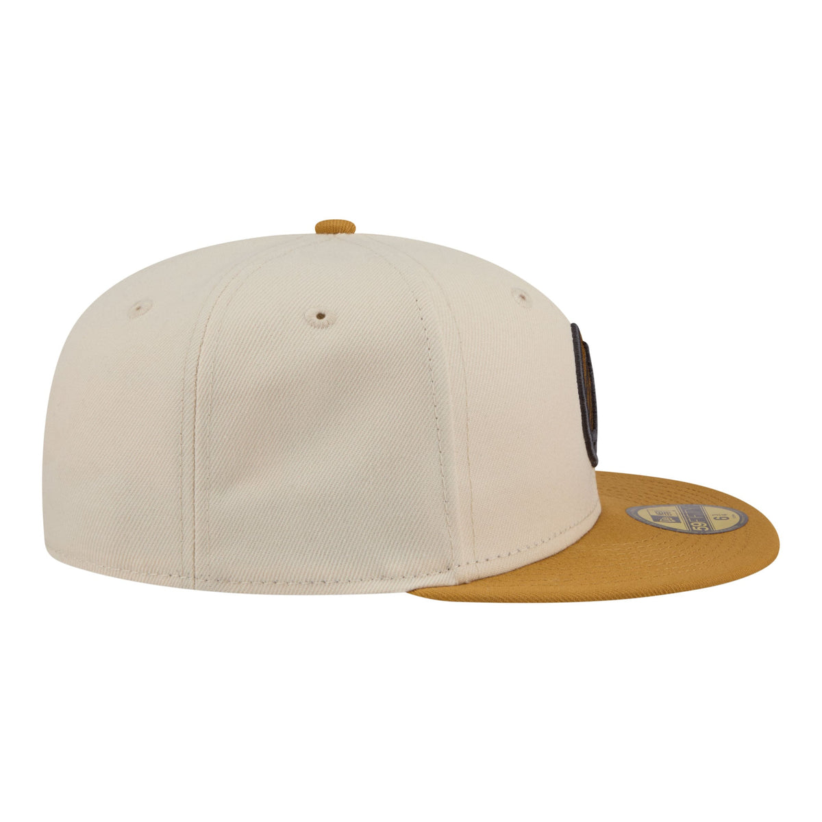 Men's Golden State Warriors New Era Cream/Tan Two-Tone Color Pack 59FIFTY Fitted Hat