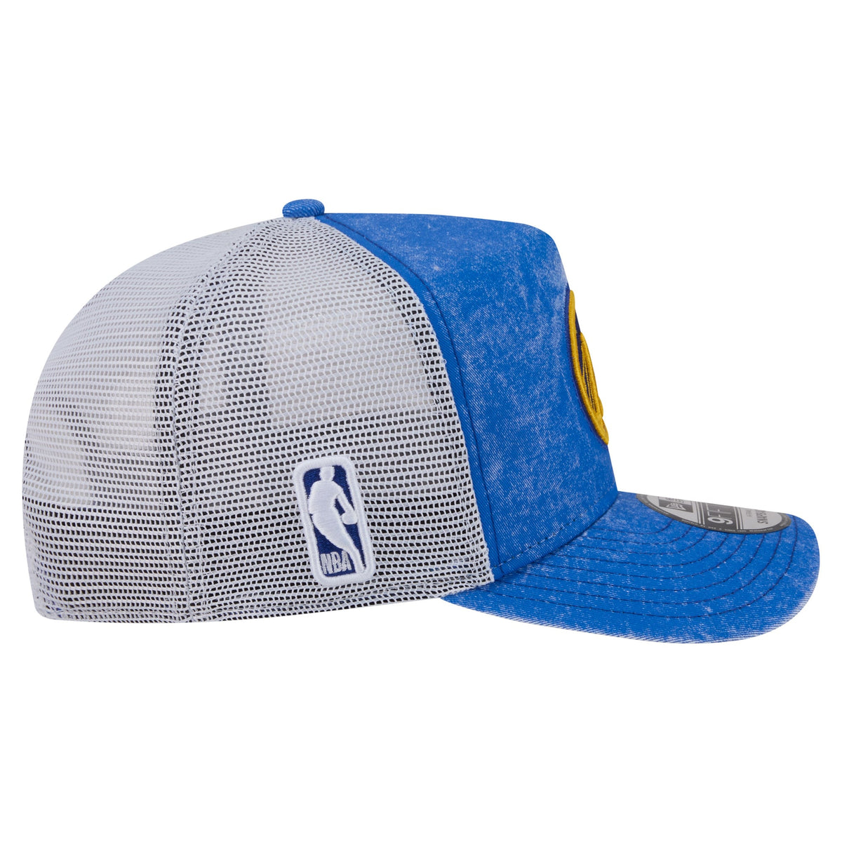 Men's Golden State Warriors New Era Royal/White Washed Meshback 9FIFTY Adjustable Hat