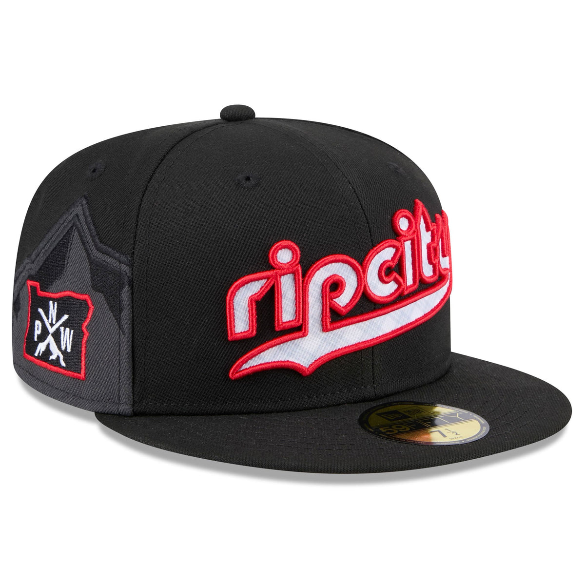 Men's Portland Trail Blazers  New Era Black 2024/25 City Edition 59FIFTY Fitted Hat