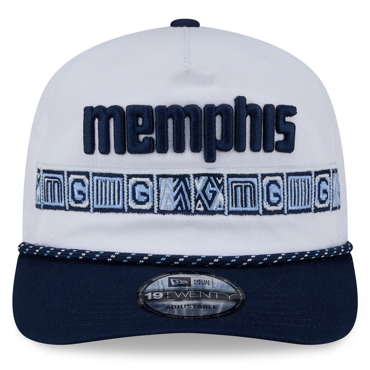 Men's Memphis Grizzlies New Era White/Navy 2025/26 City Edition 19TWENTY Adjustable Hat