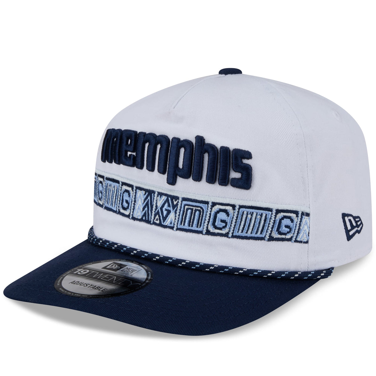 Men's Memphis Grizzlies New Era White/Navy 2025/26 City Edition 19TWENTY Adjustable Hat