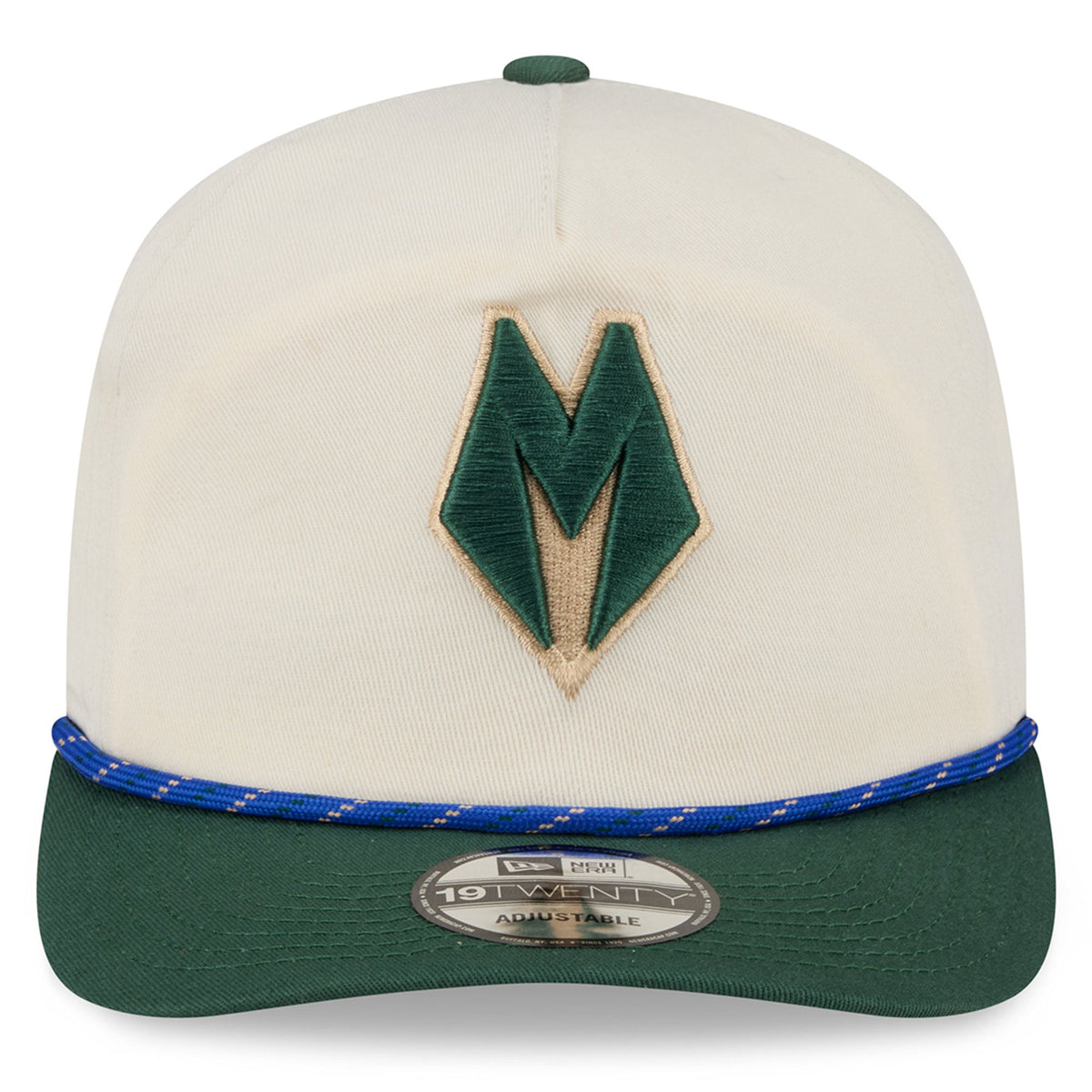 Men's Milwaukee Bucks New Era Cream/Hunter Green 2025/26 City Edition 19TWENTY Adjustable Hat