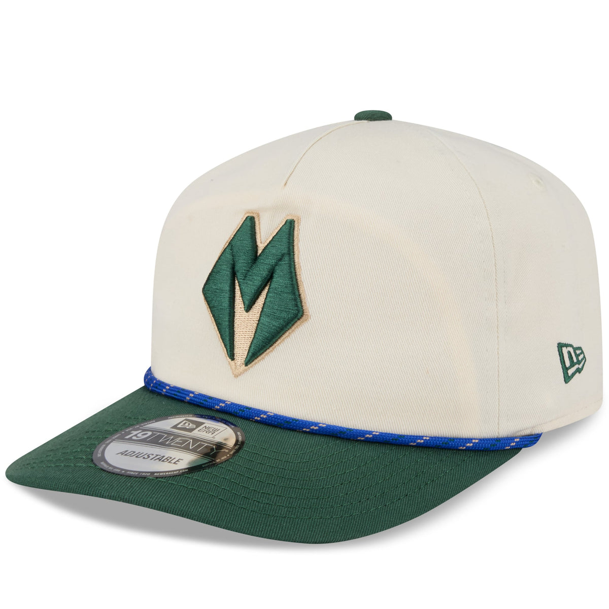 Men's Milwaukee Bucks New Era Cream/Hunter Green 2025/26 City Edition 19TWENTY Adjustable Hat