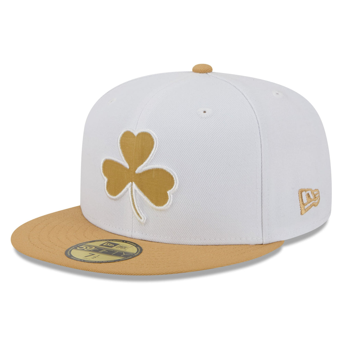 Men's Boston Celtics New Era White/Gold 2025/26 City Edition 59FIFTY Fitted Hat