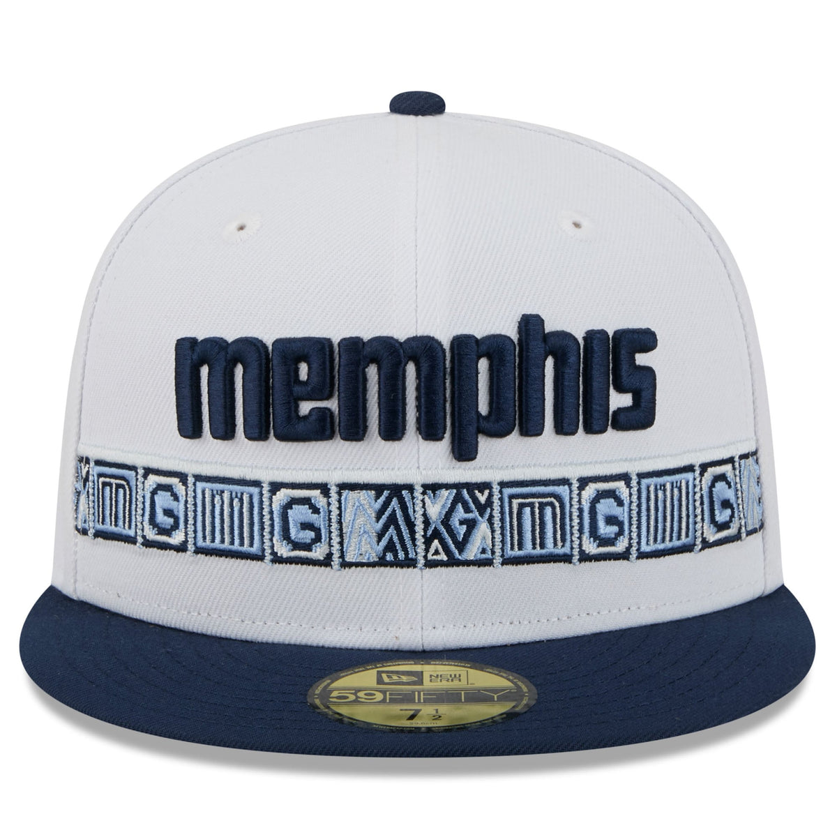Men's Memphis Grizzlies New Era White/Navy 2025/26 City Edition 59FIFTY Fitted Hat