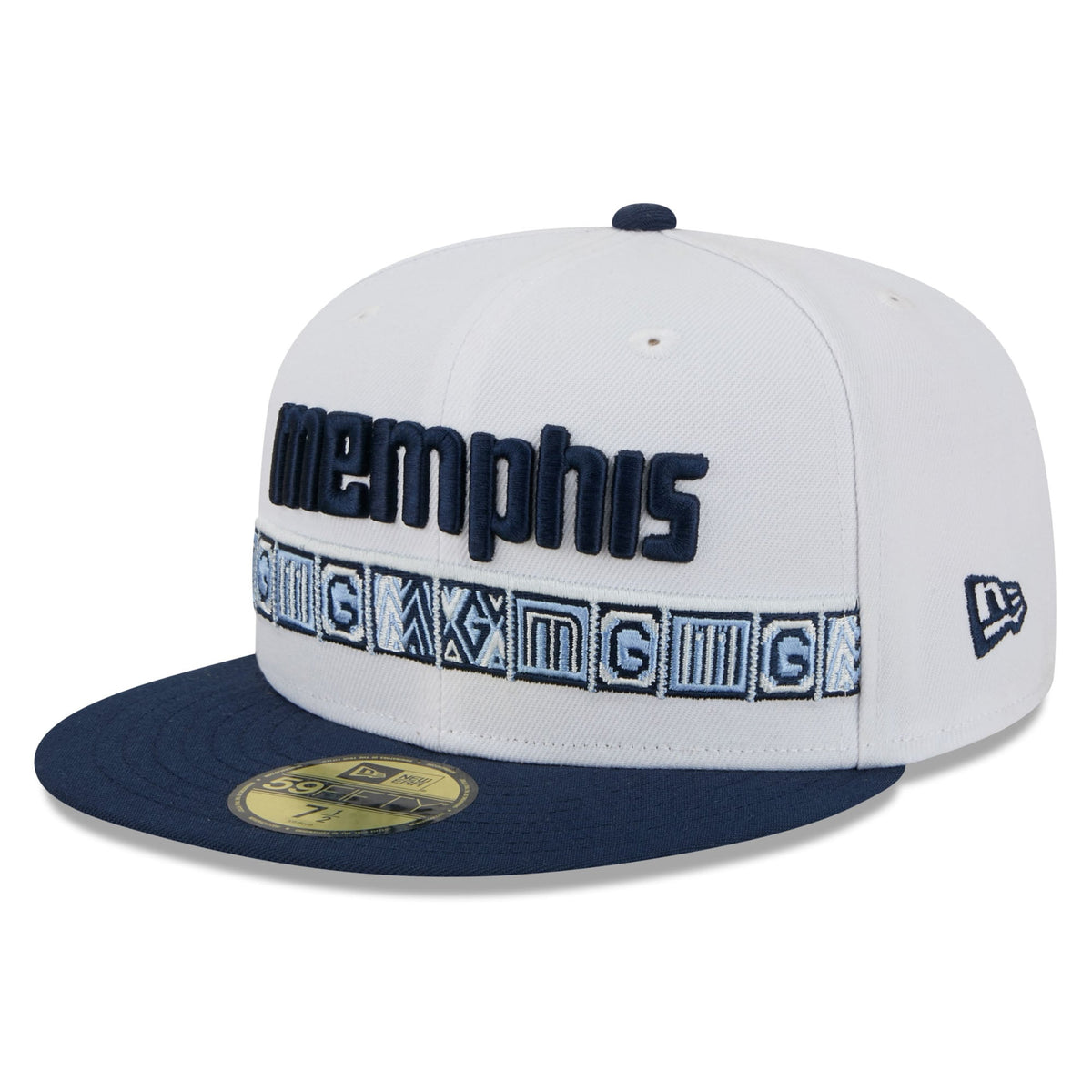 Men's Memphis Grizzlies New Era White/Navy 2025/26 City Edition 59FIFTY Fitted Hat