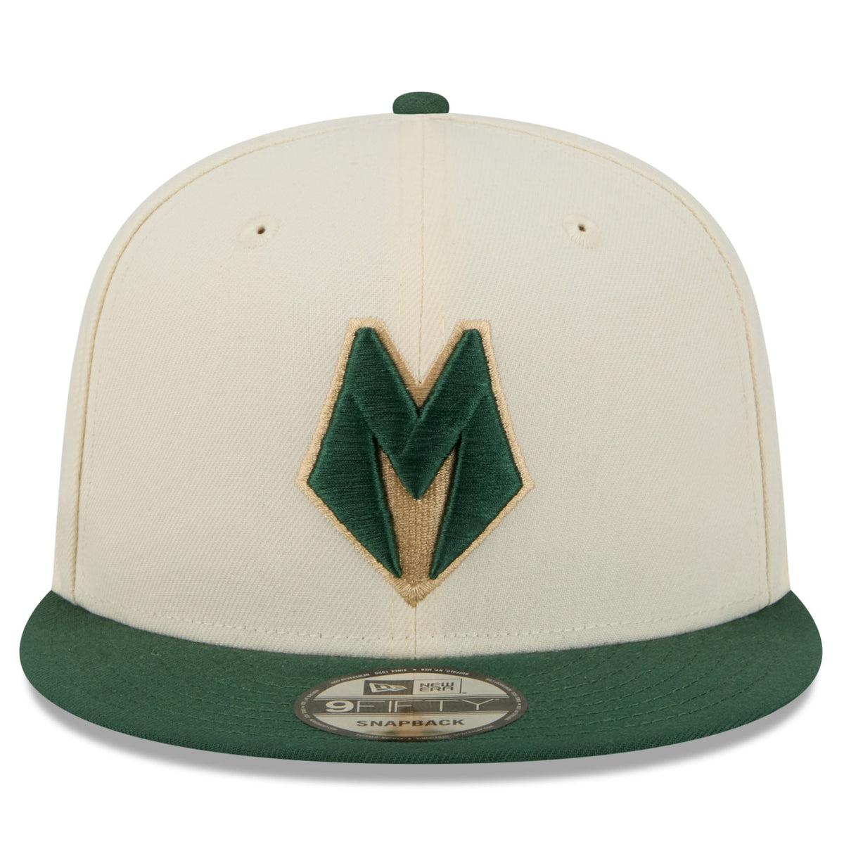 Men's Milwaukee Bucks New Era Tan/Hunter Green 2025/26 City Edition 9FIFTY Snapback Hat