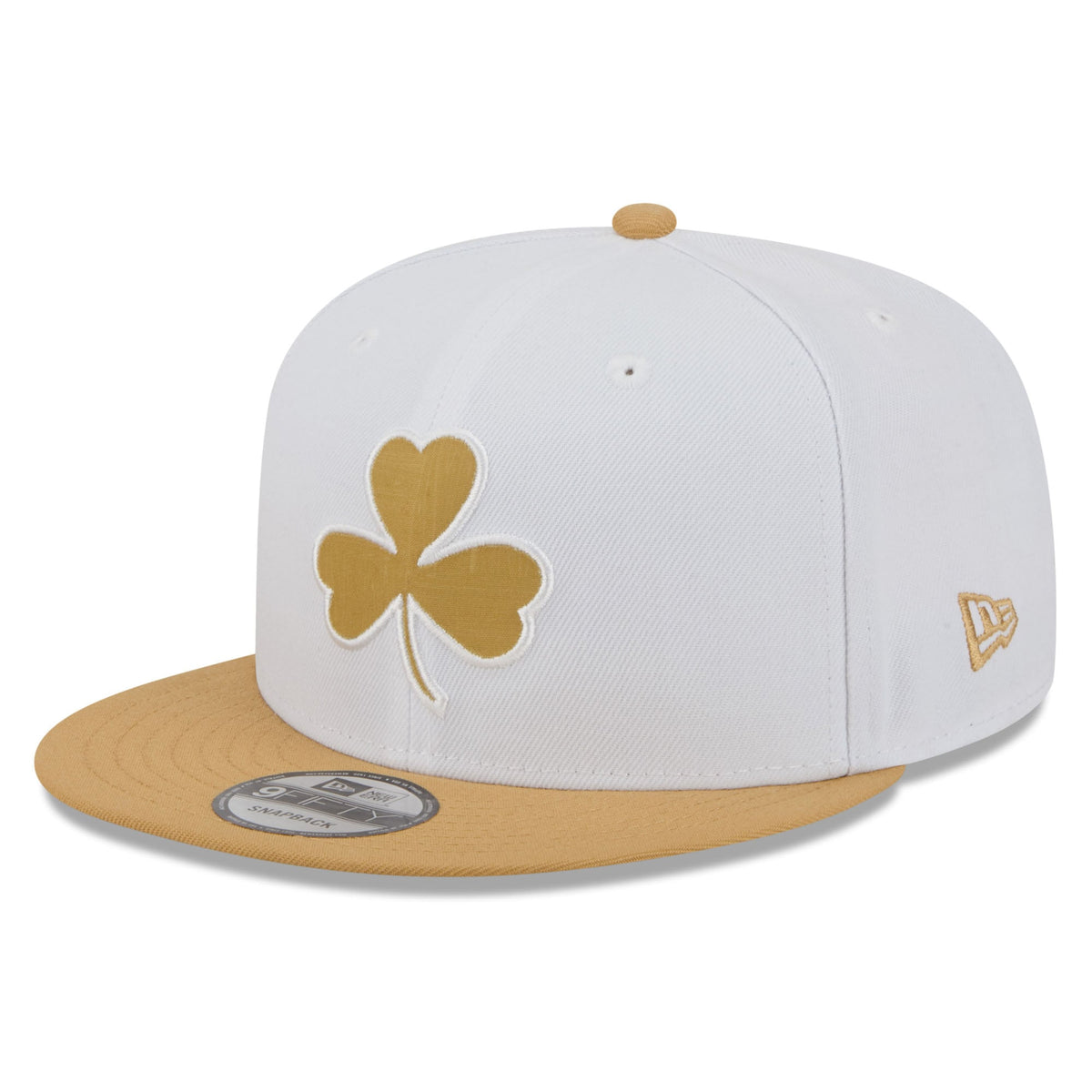 Men's Boston Celtics New Era White/Gold 2025/26 City Edition 9FIFTY Snapback Hat