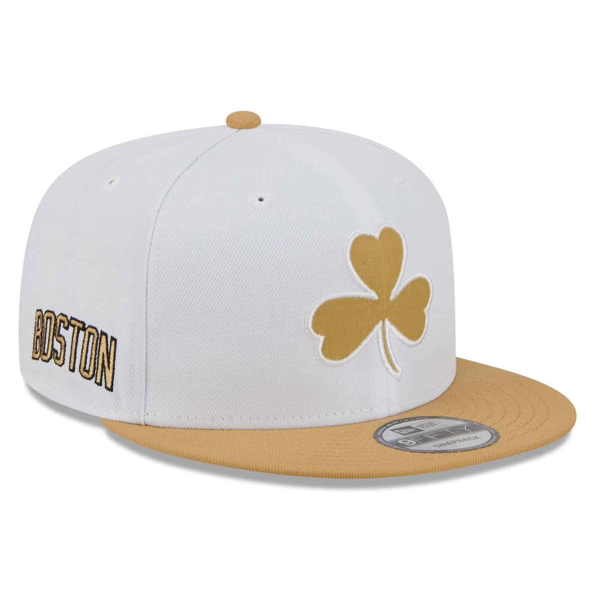 Men's Boston Celtics New Era White/Gold 2025/26 City Edition 9FIFTY Snapback Hat
