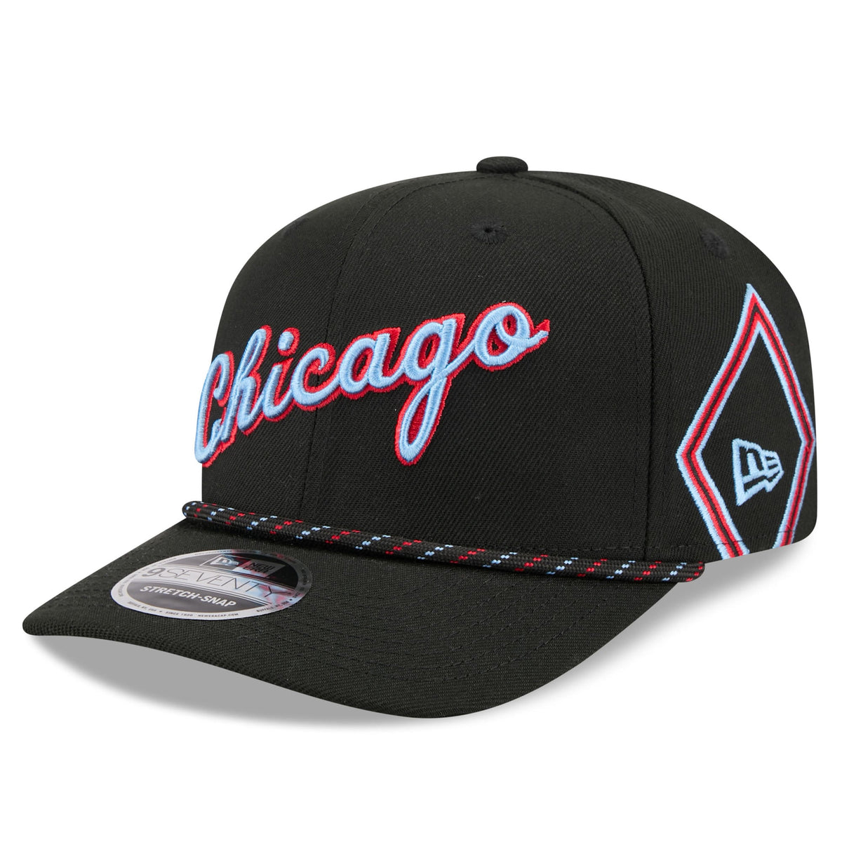 Men's Chicago Bulls New Era Black 2025/26 City Edition 9SEVENTY Adjustable Hat