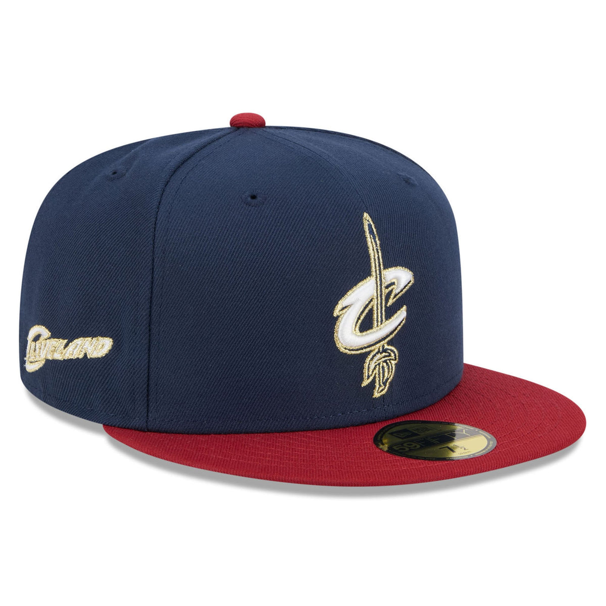 Men's Cleveland Cavaliers New Era Navy/Red 2025/26 Classic Edition Jersey Hook 59FIFTY Fitted Hat