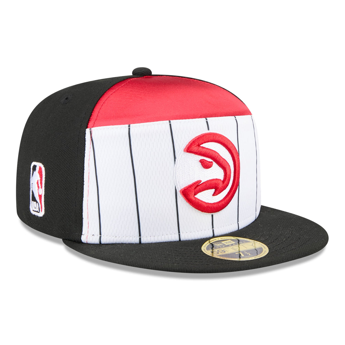 Men's Atlanta Hawks  New Era White/Black 2025 NBA Tip Off Split Panel 59FIFTY Fitted Hat