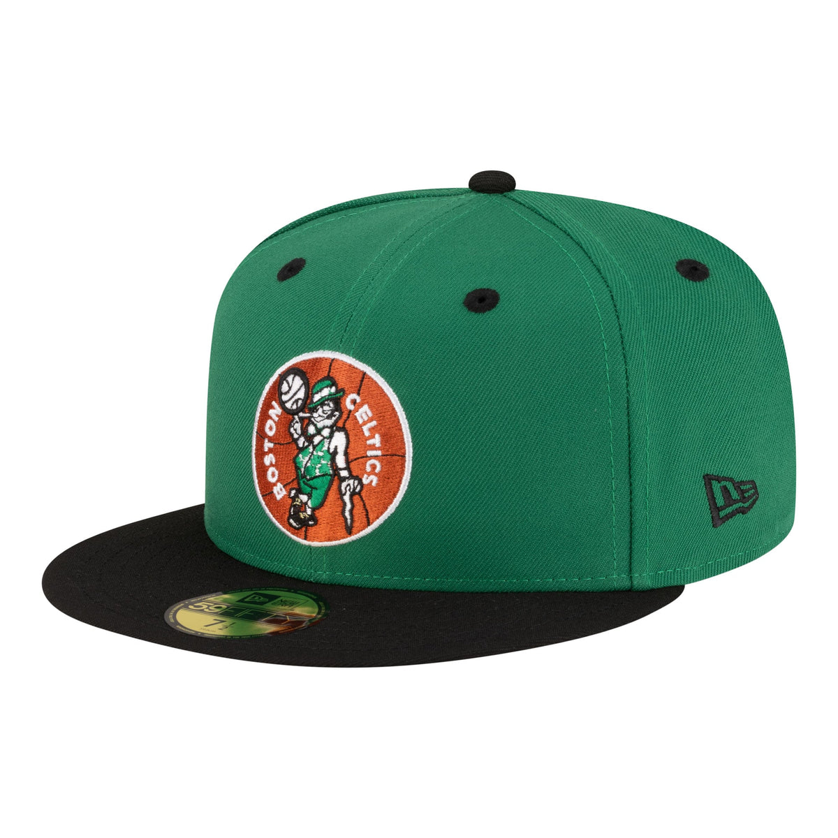 Men's Boston Celtics  New Era Kelly Green/Black 80s Throwback 59FIFTY Fitted Hat
