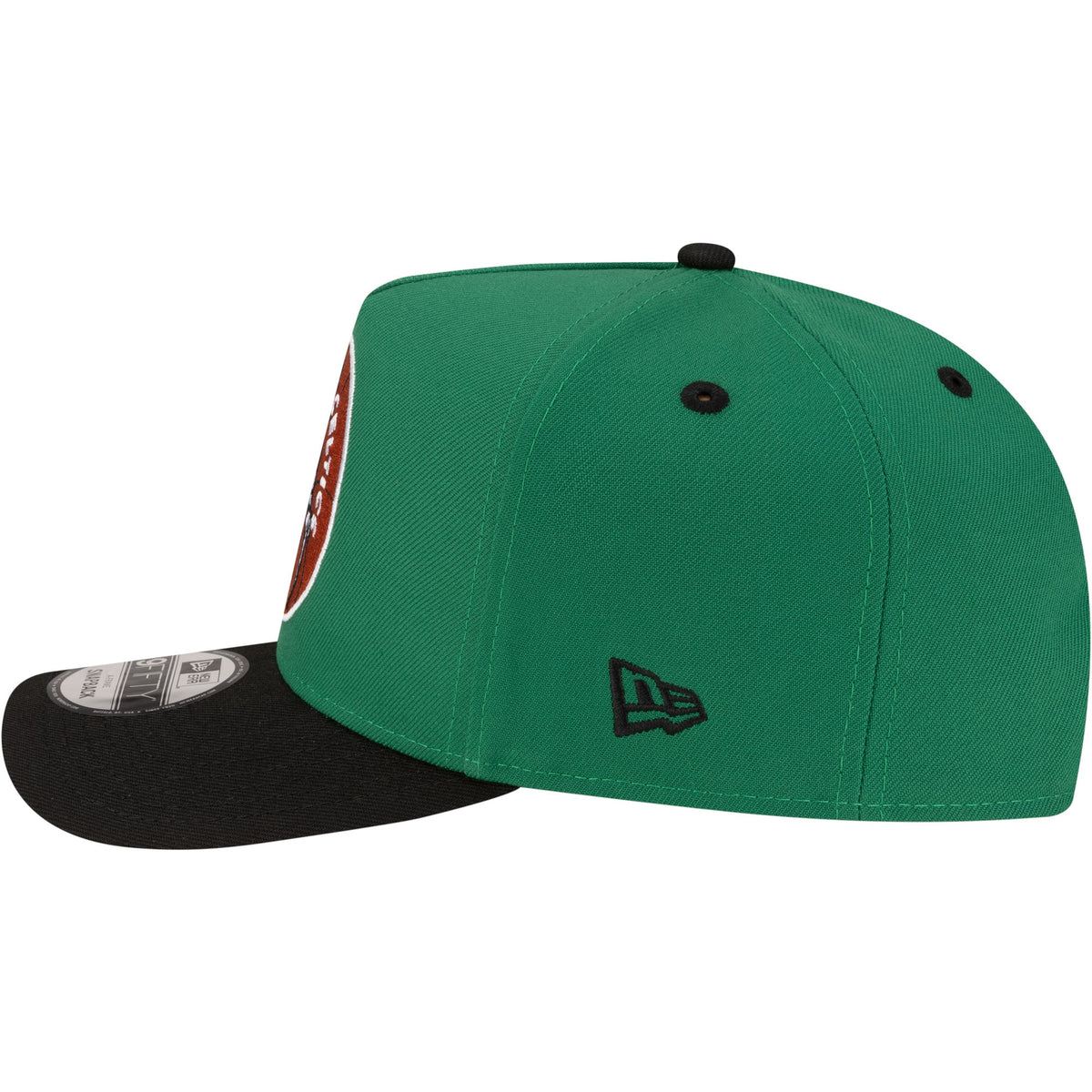 Men's Boston Celtics  New Era Kelly Green/Black 80s Throwback A-Frame 9FIFTY Snapback Hat