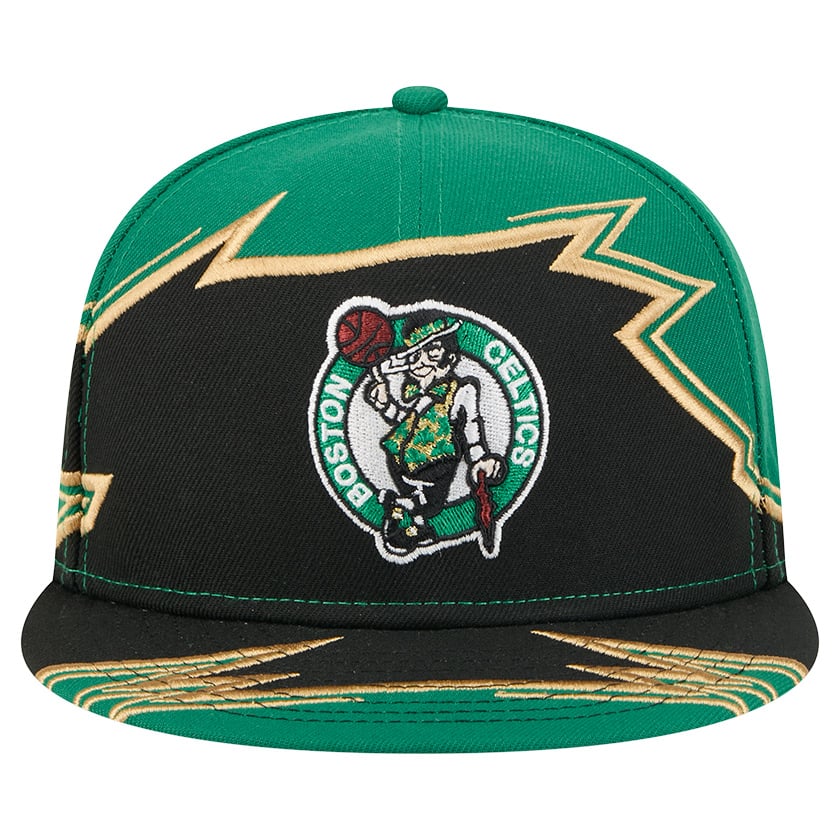 Men's Boston Celtics New Era Kelly Green/Black Break 59FIFTY Fitted Hat