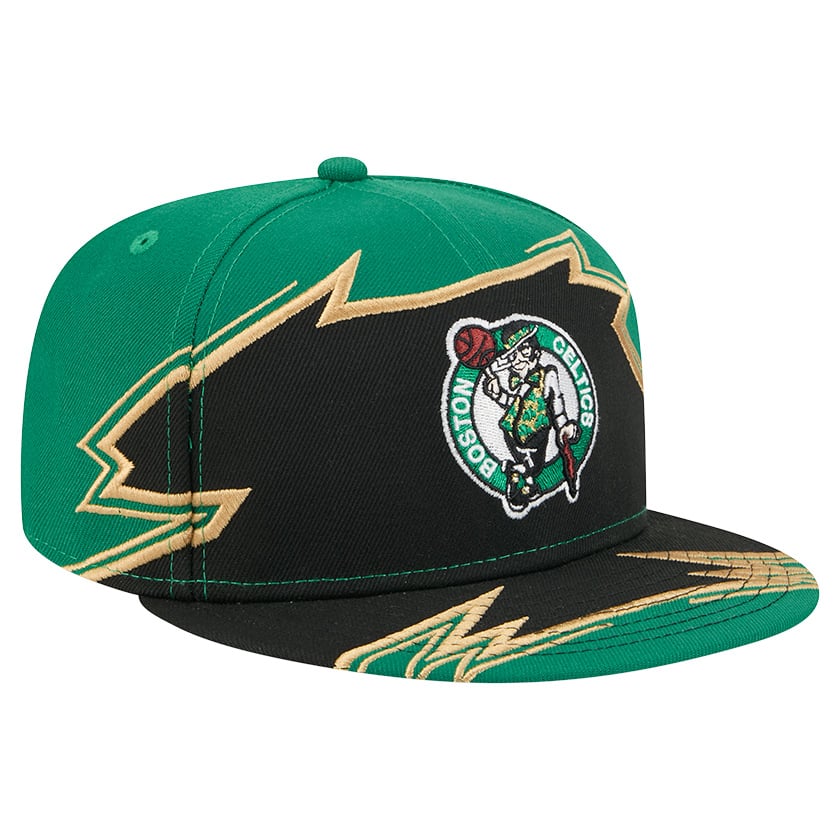 Men's Boston Celtics New Era Kelly Green/Black Break 59FIFTY Fitted Hat