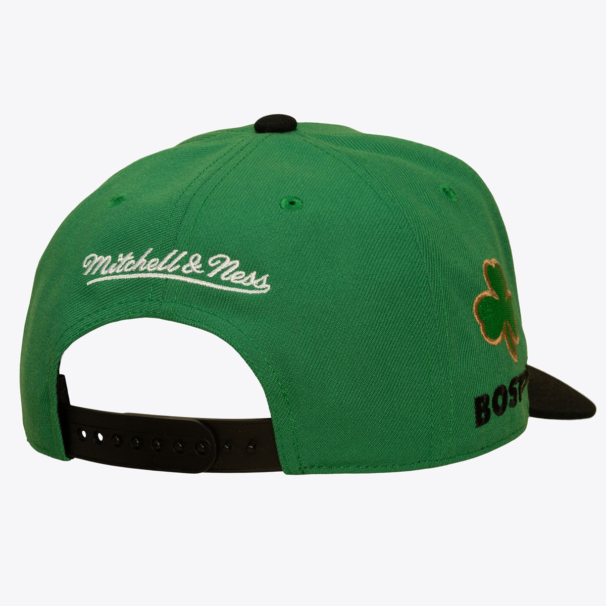 Men's Boston Celtics Mitchell & Ness Kelly Green/Black In the City Pro Pinch Snapback Hat