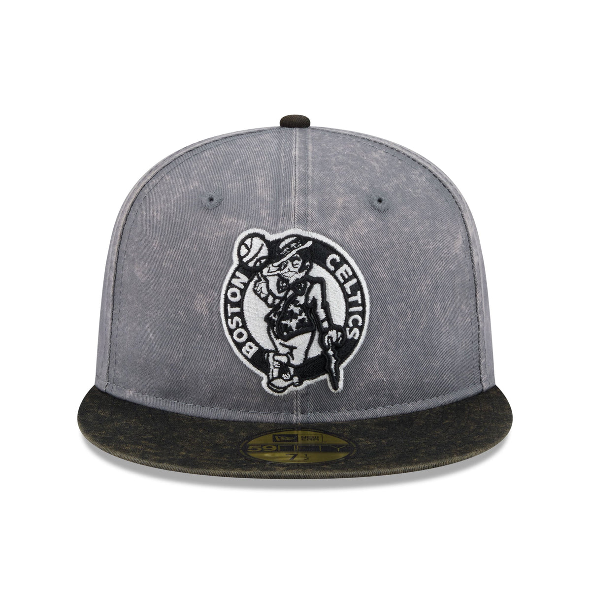 Men's Boston Celtics New Era Gray/Black Washed 59FIFTY Fitted Hat