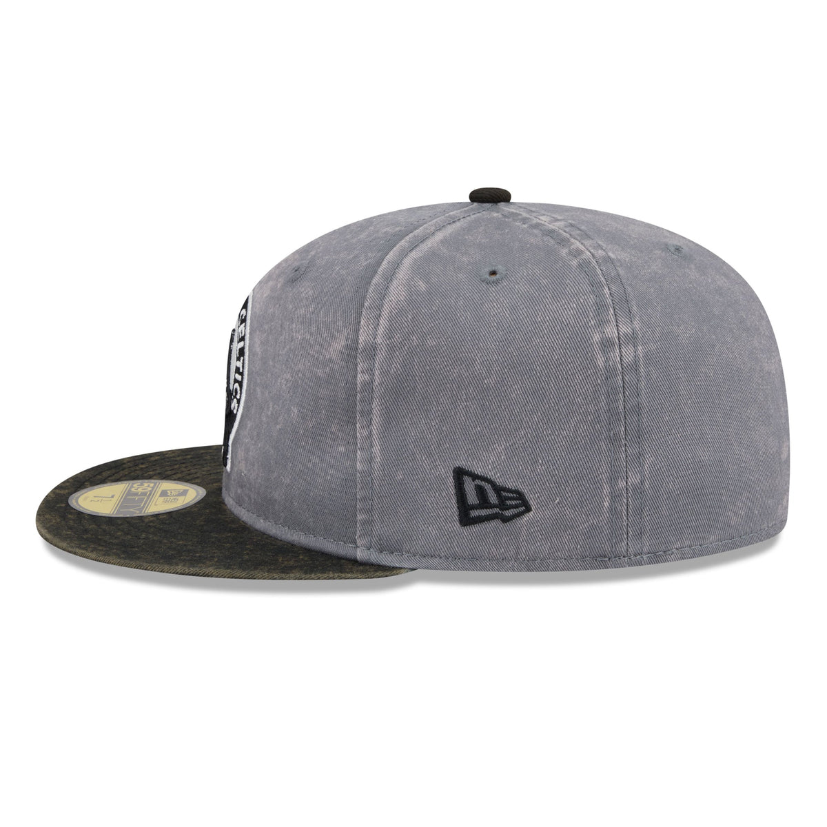 Men's Boston Celtics New Era Gray/Black Washed 59FIFTY Fitted Hat