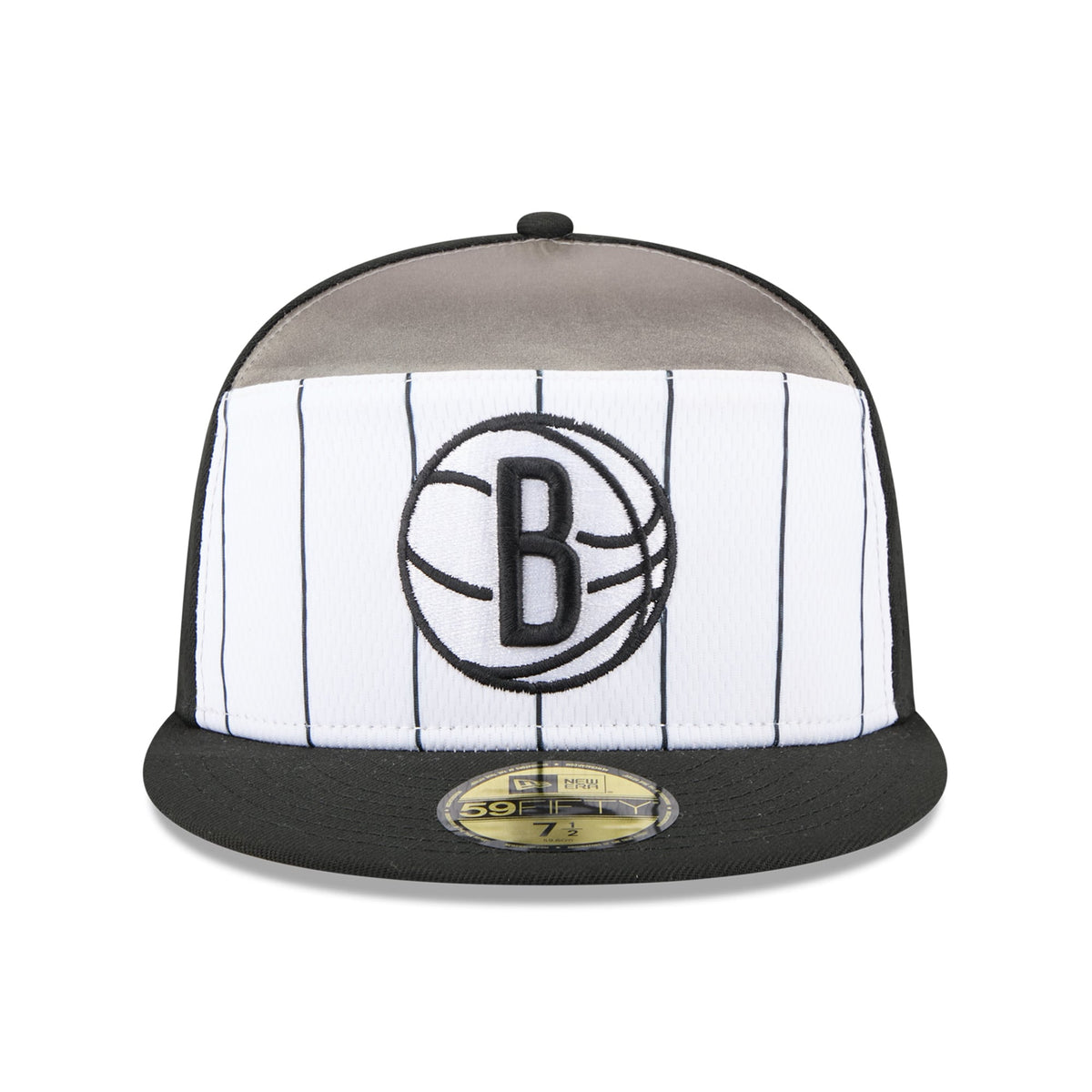Men's Brooklyn Nets  New Era White/Black 2025 NBA Tip Off Split Panel 59FIFTY Fitted Hat