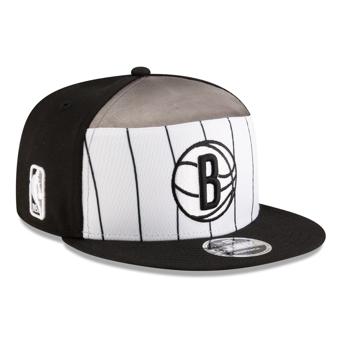 Men's Brooklyn Nets  New Era White/Black 2025 NBA Tip Off Split Panel 9FIFTY Snapback Hat