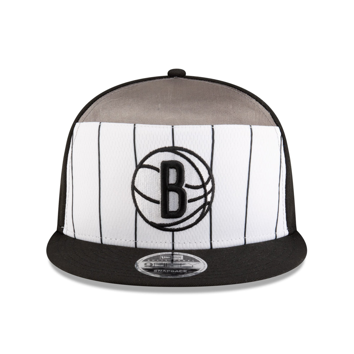 Men's Brooklyn Nets  New Era White/Black 2025 NBA Tip Off Split Panel 9FIFTY Snapback Hat