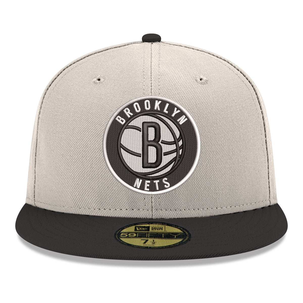 Men's Brooklyn Nets  New Era Gray/Black Chrome 59FIFTY Fitted Hat
