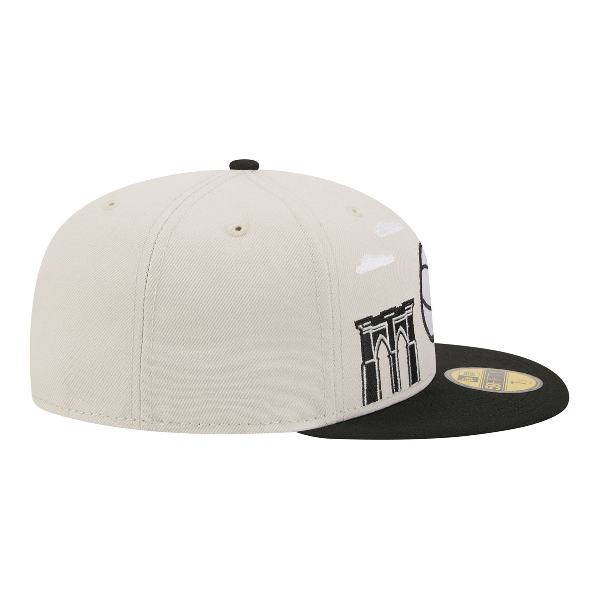 Men's Brooklyn Nets  New Era Tan/Black Localized City Icon 59FIFTY Fitted Hat