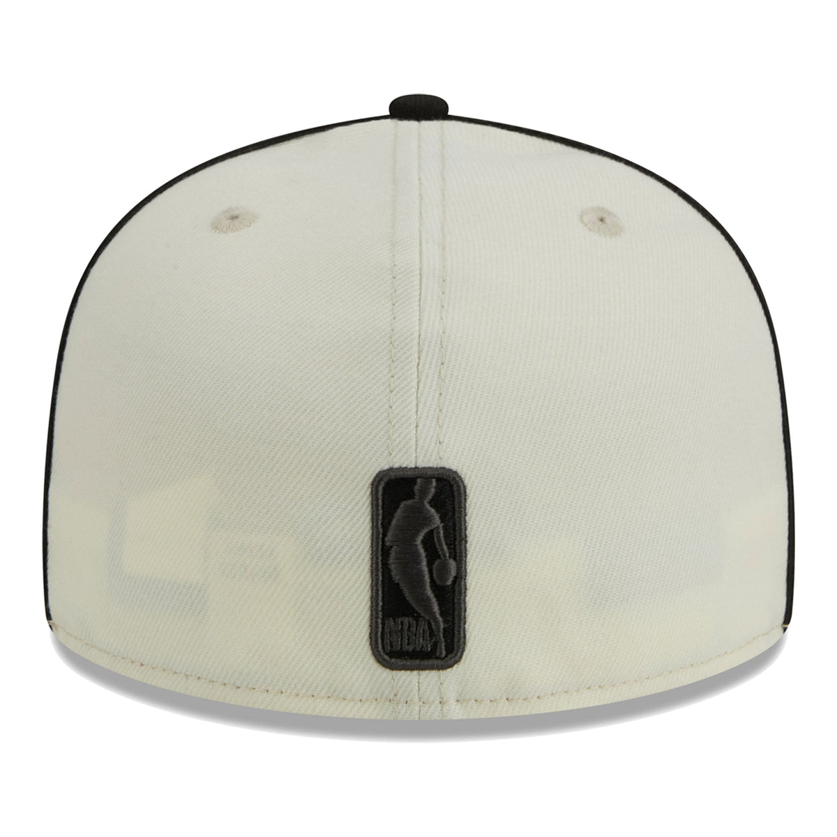 Men's Brooklyn Nets New Era Cream/Black Piping 2-Tone 59FIFTY Fitted Hat