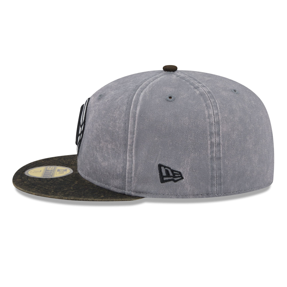 Men's Brooklyn Nets New Era Gray/Black Washed 59FIFTY Fitted Hat