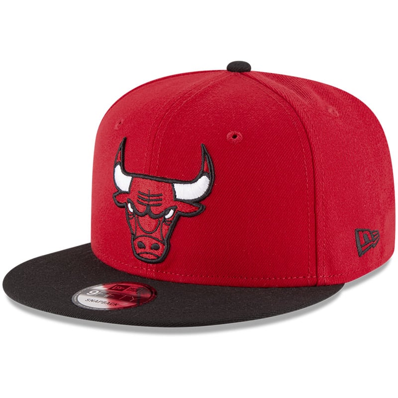 Men's Chicago Bulls New Era Red/Black 2-Tone 9FIFTY Adjustable Snapback Hat