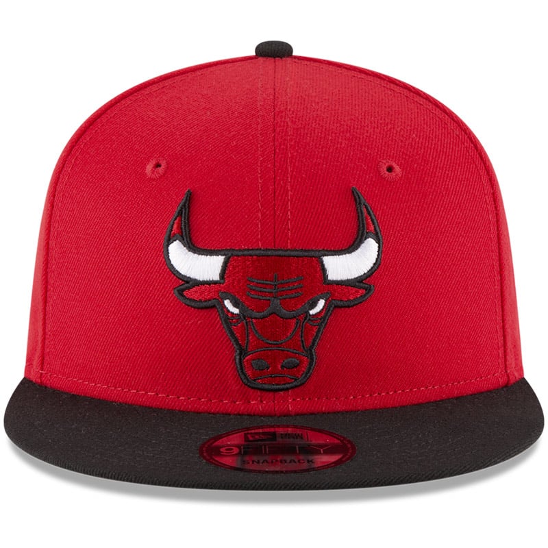 Men's Chicago Bulls New Era Red/Black 2-Tone 9FIFTY Adjustable Snapback Hat