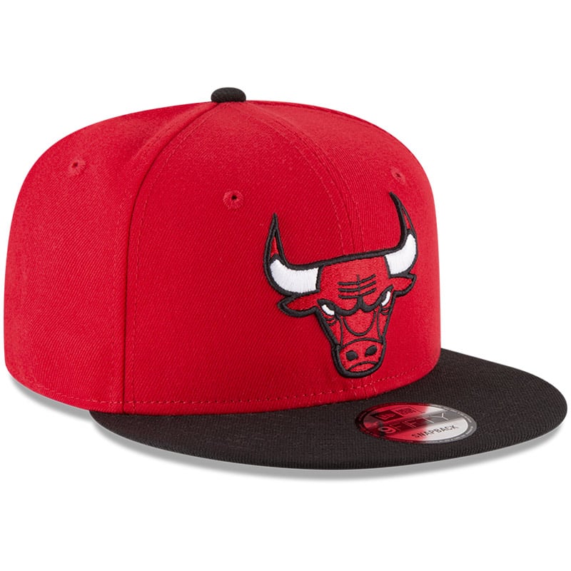 Men's Chicago Bulls New Era Red/Black 2-Tone 9FIFTY Adjustable Snapback Hat