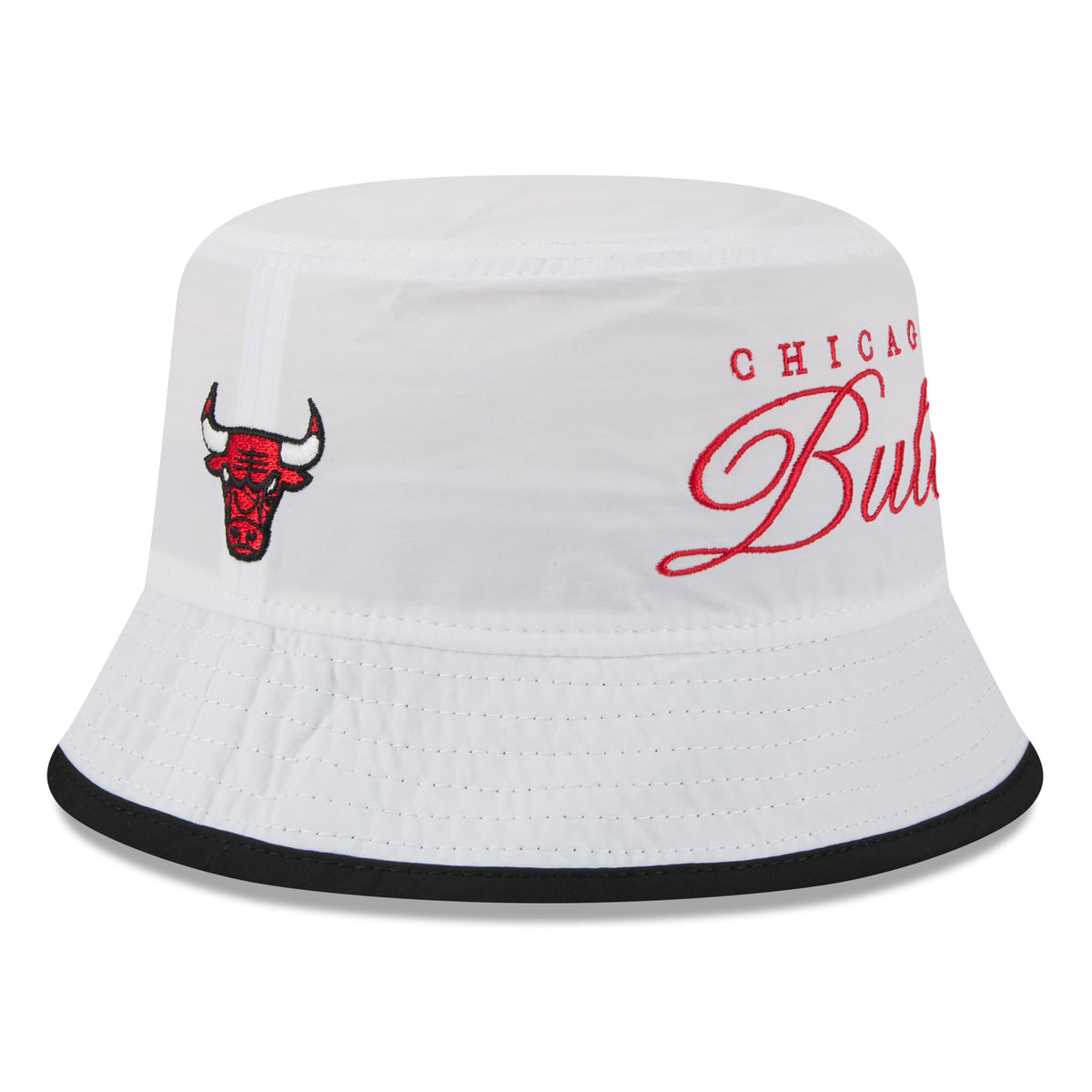 Men's Chicago Bulls New Era White/Black 2025 NBA Draft Nylon Bucket Hat