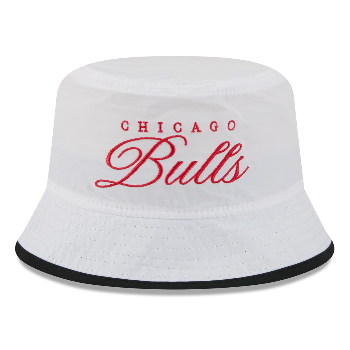 Men's Chicago Bulls New Era White/Black 2025 NBA Draft Nylon Bucket Hat