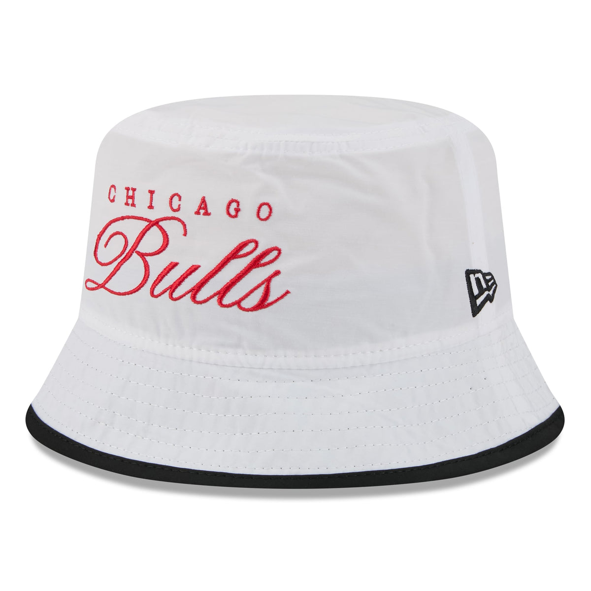 Men's Chicago Bulls New Era White/Black 2025 NBA Draft Nylon Bucket Hat