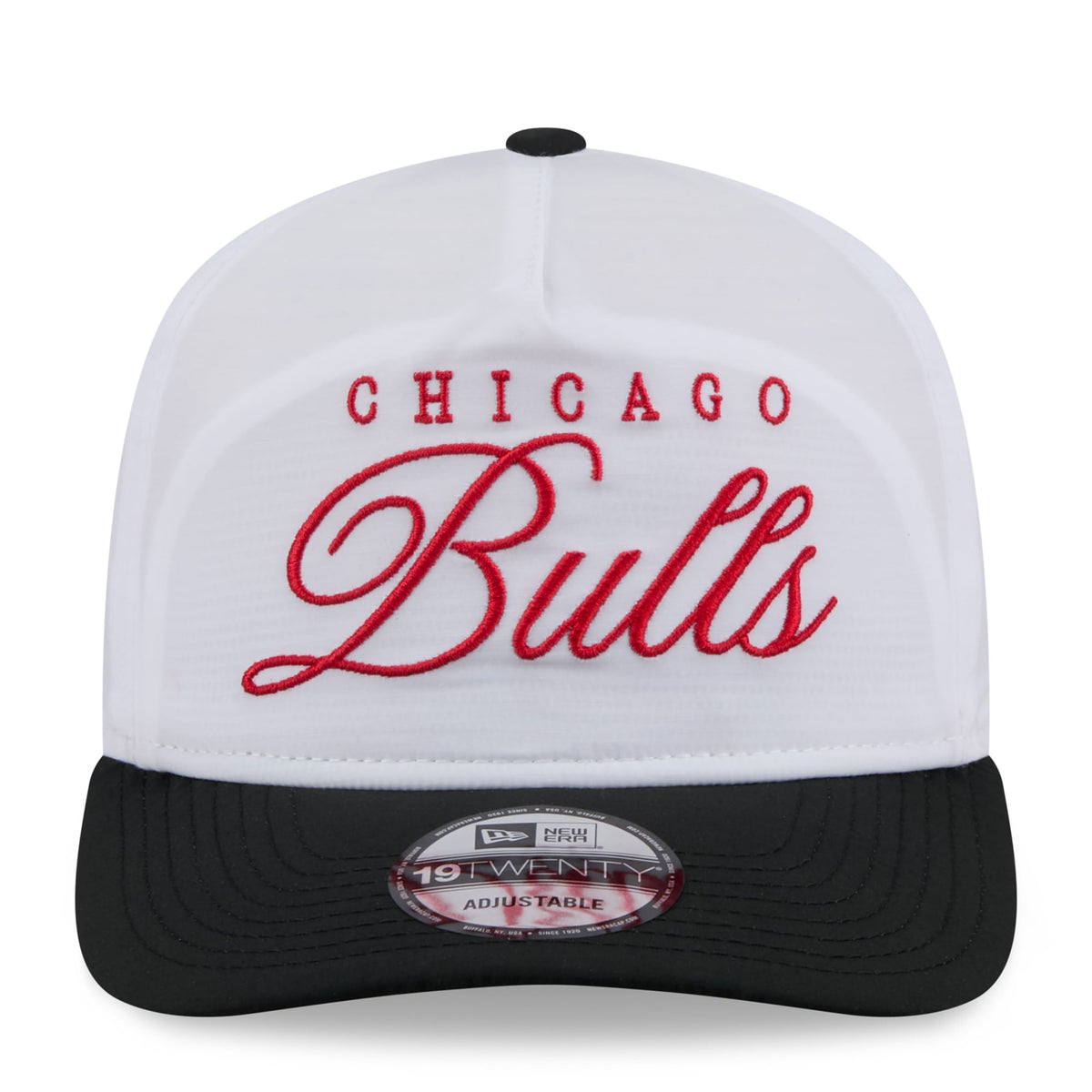 Men's Chicago Bulls New Era White/Black 2025 NBA Draft On-Stage Nylon 19TWENTY Adjustable Hat
