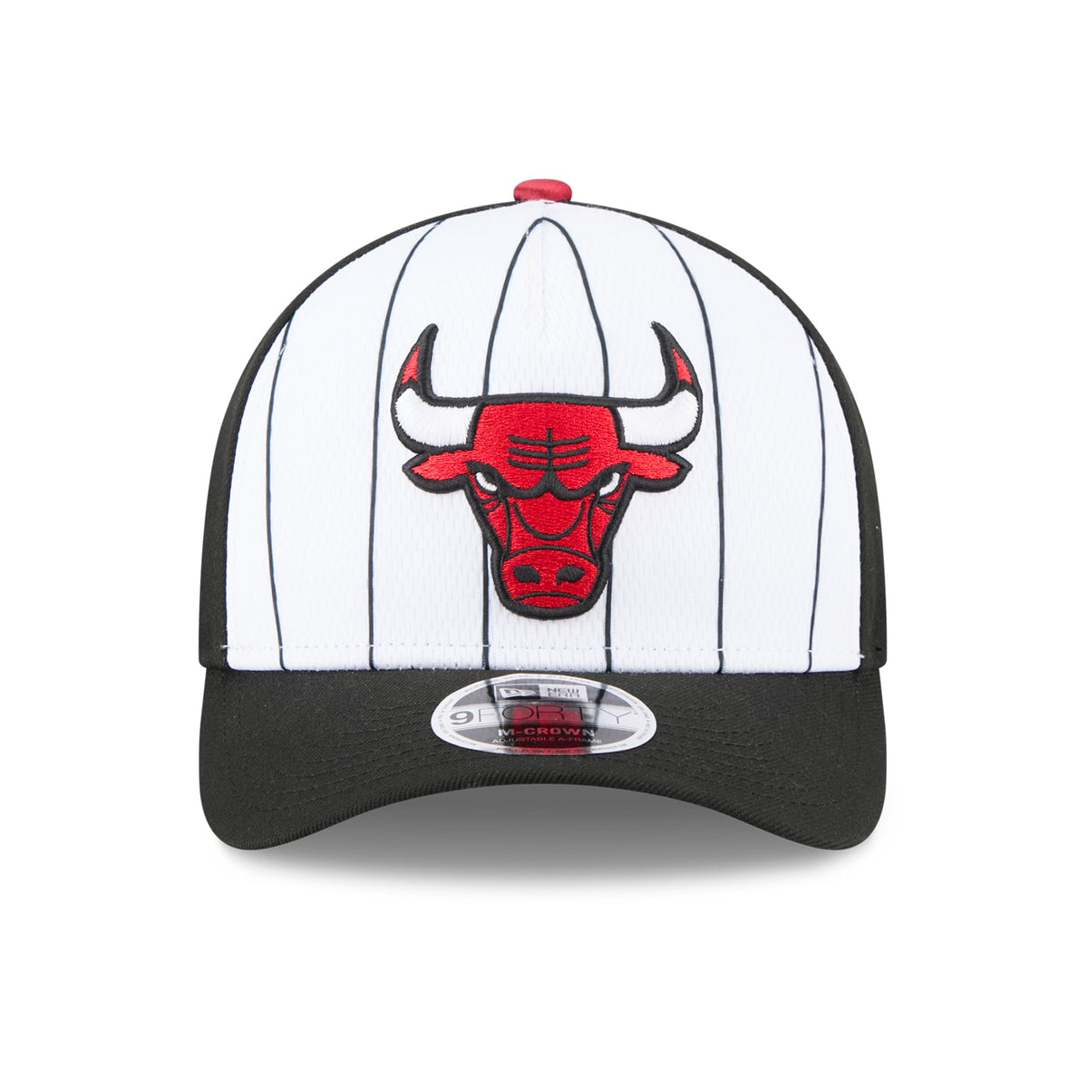 Men's Chicago Bulls  New Era White/Black 2025 NBA Tip Off M-Crown A-Frame 9FORTY Adjustable Hat