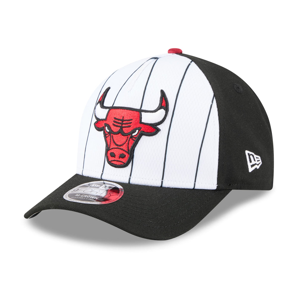 Men's Chicago Bulls  New Era White/Black 2025 NBA Tip Off M-Crown A-Frame 9FORTY Adjustable Hat