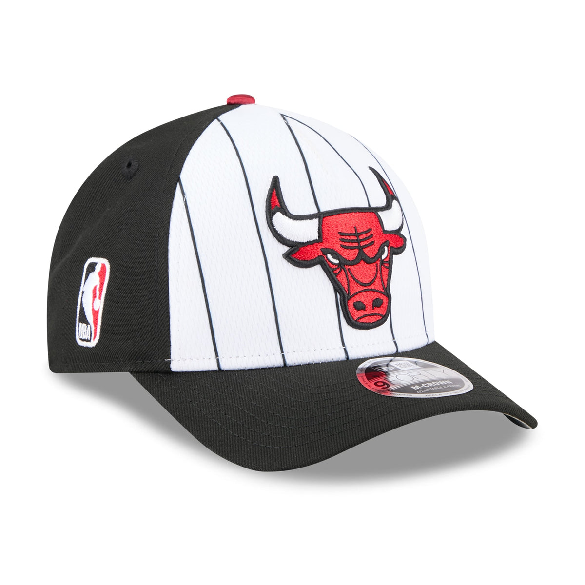Men's Chicago Bulls  New Era White/Black 2025 NBA Tip Off M-Crown A-Frame 9FORTY Adjustable Hat