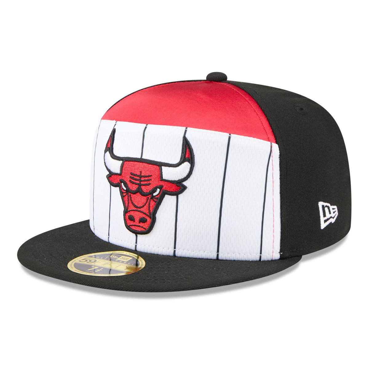 Men's Chicago Bulls  New Era White/Black 2025 NBA Tip Off Split Panel 59FIFTY Fitted Hat