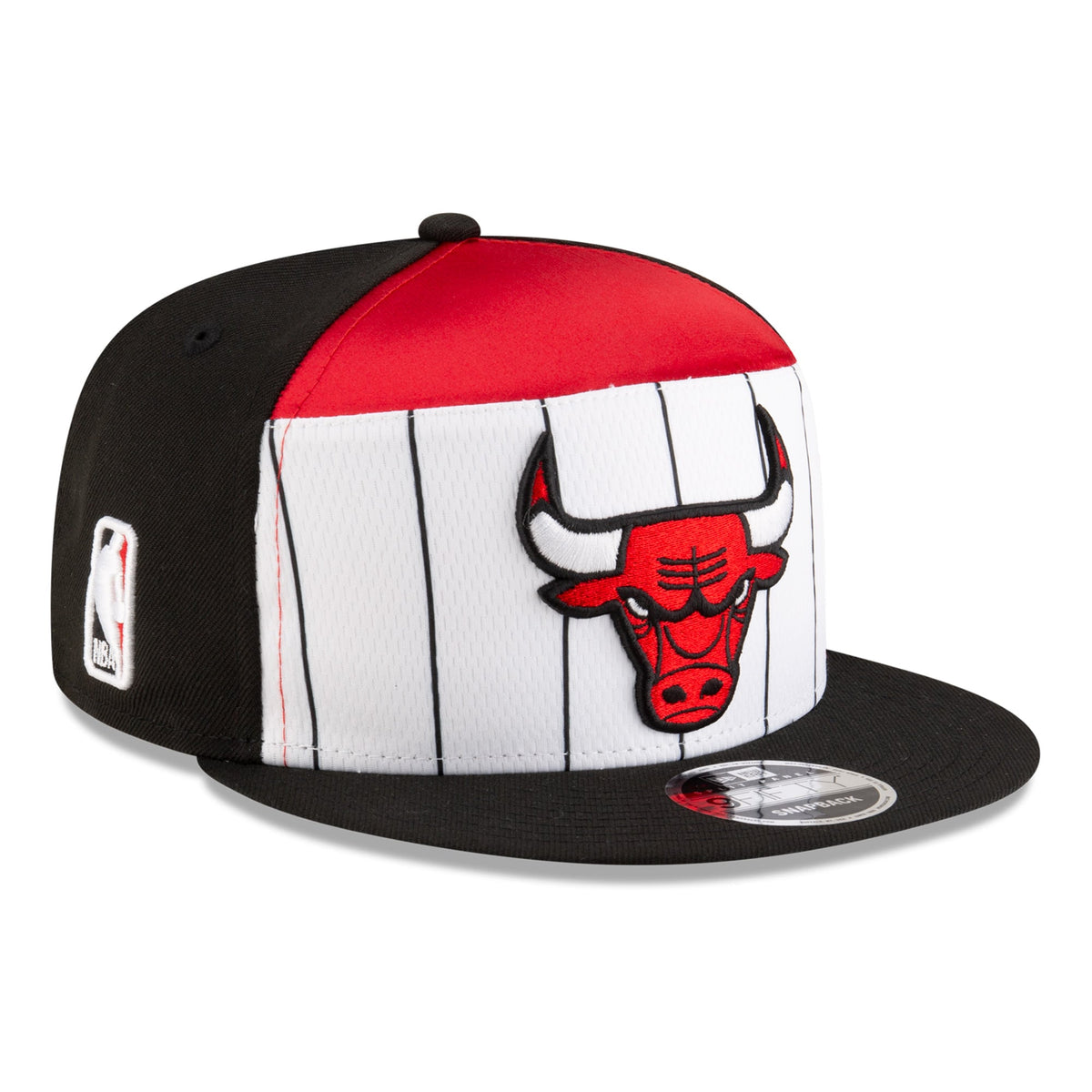 Men's Chicago Bulls  New Era White/Black 2025 NBA Tip Off Split Panel 9FIFTY Snapback Hat